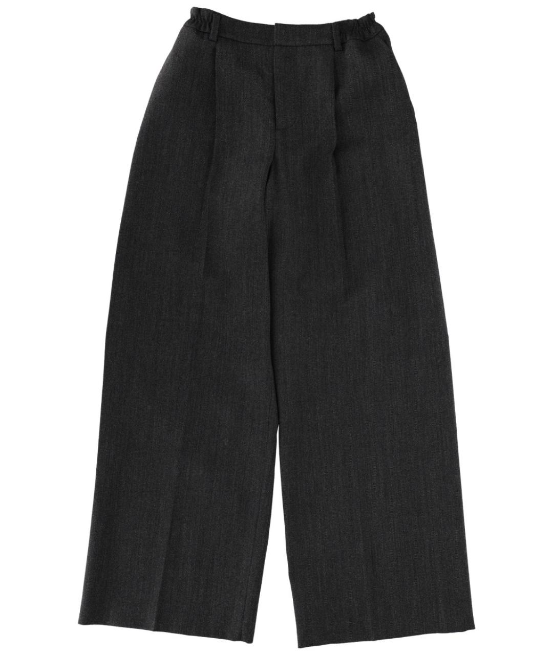 ALEXANDER WANG Черные шерстяные прямые брюки, фото 1