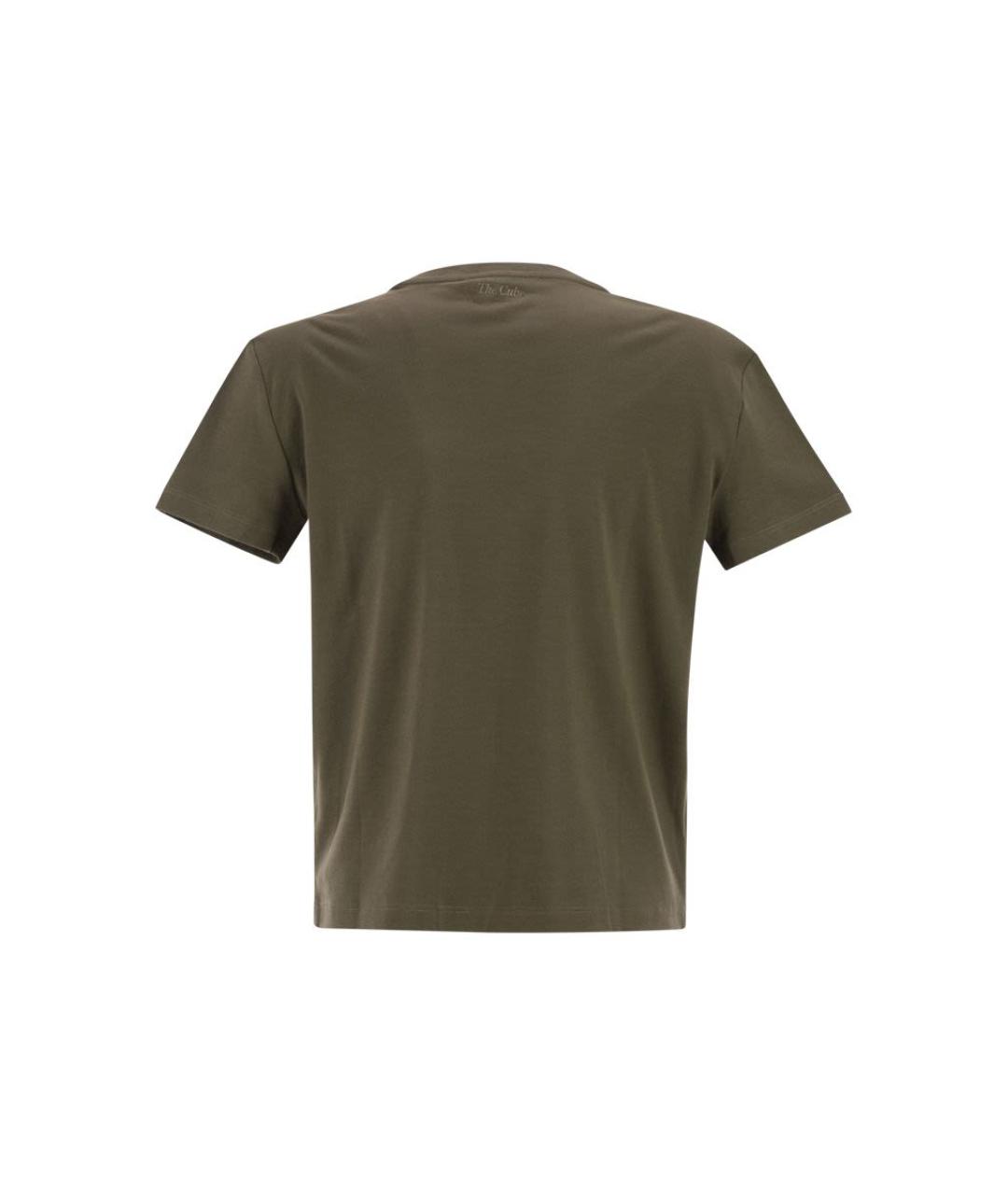 'S MAX MARA Зеленая хлопковая футболка, фото 2