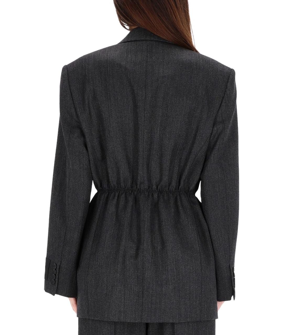 ALEXANDER WANG Серый шерстяной жакет/пиджак, фото 5