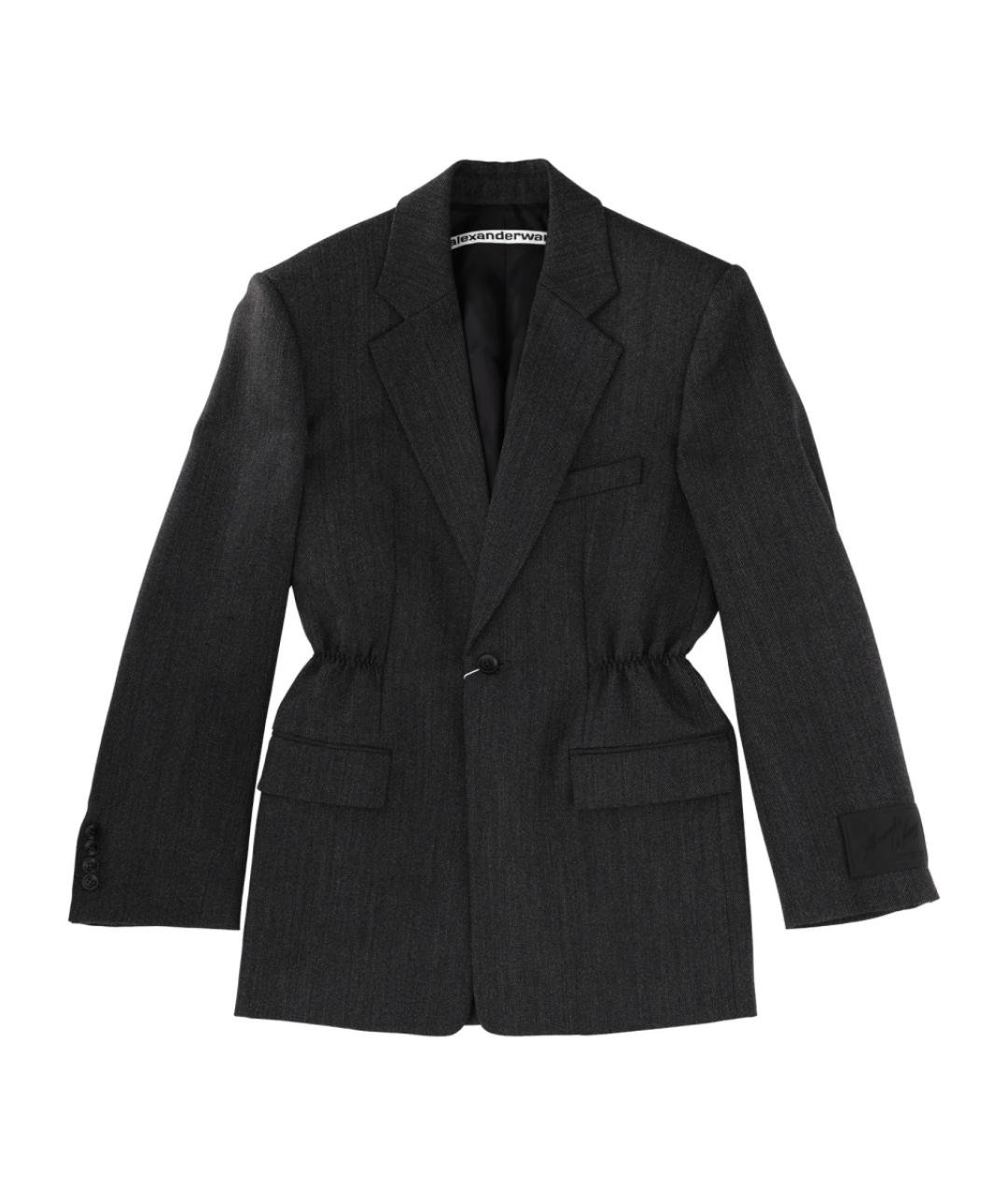 ALEXANDER WANG Серый шерстяной жакет/пиджак, фото 1