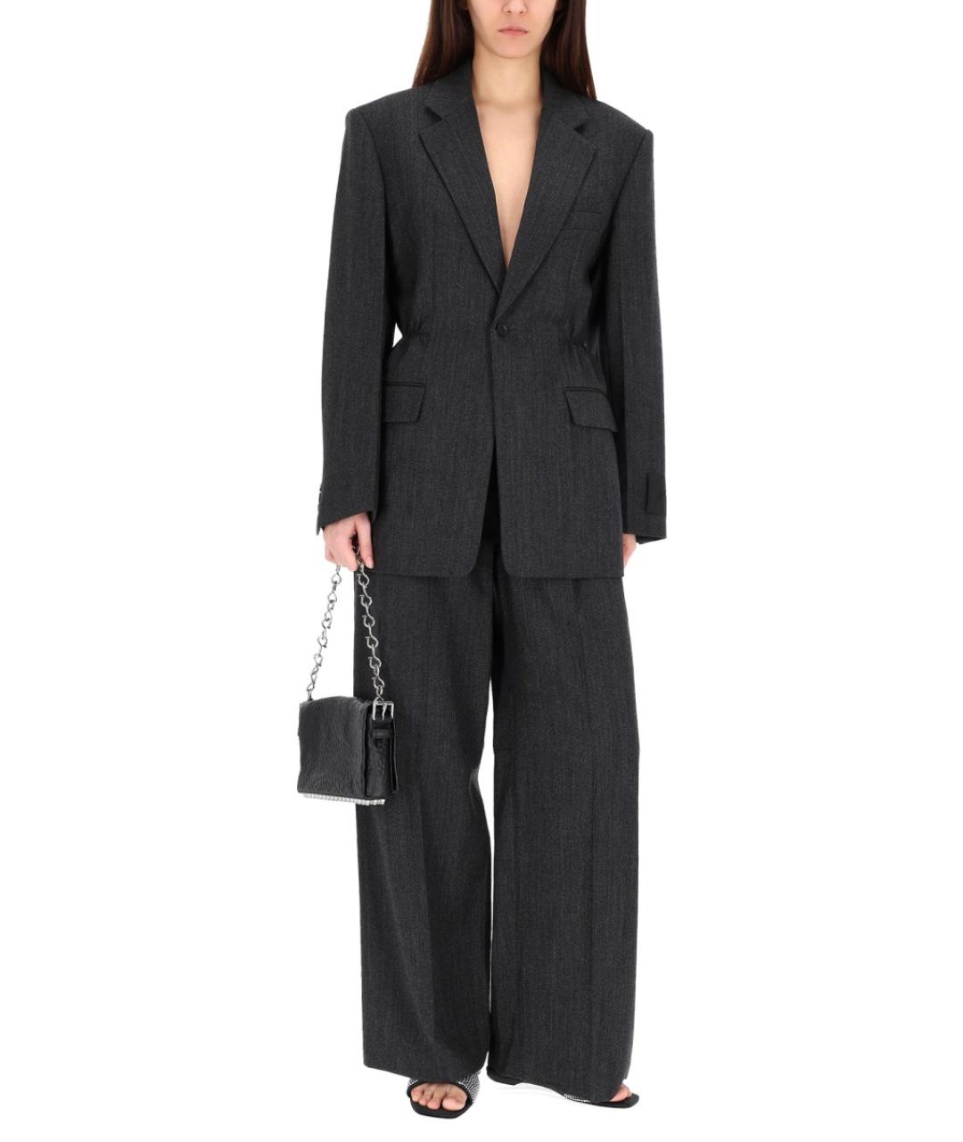 ALEXANDER WANG Серый шерстяной жакет/пиджак, фото 2