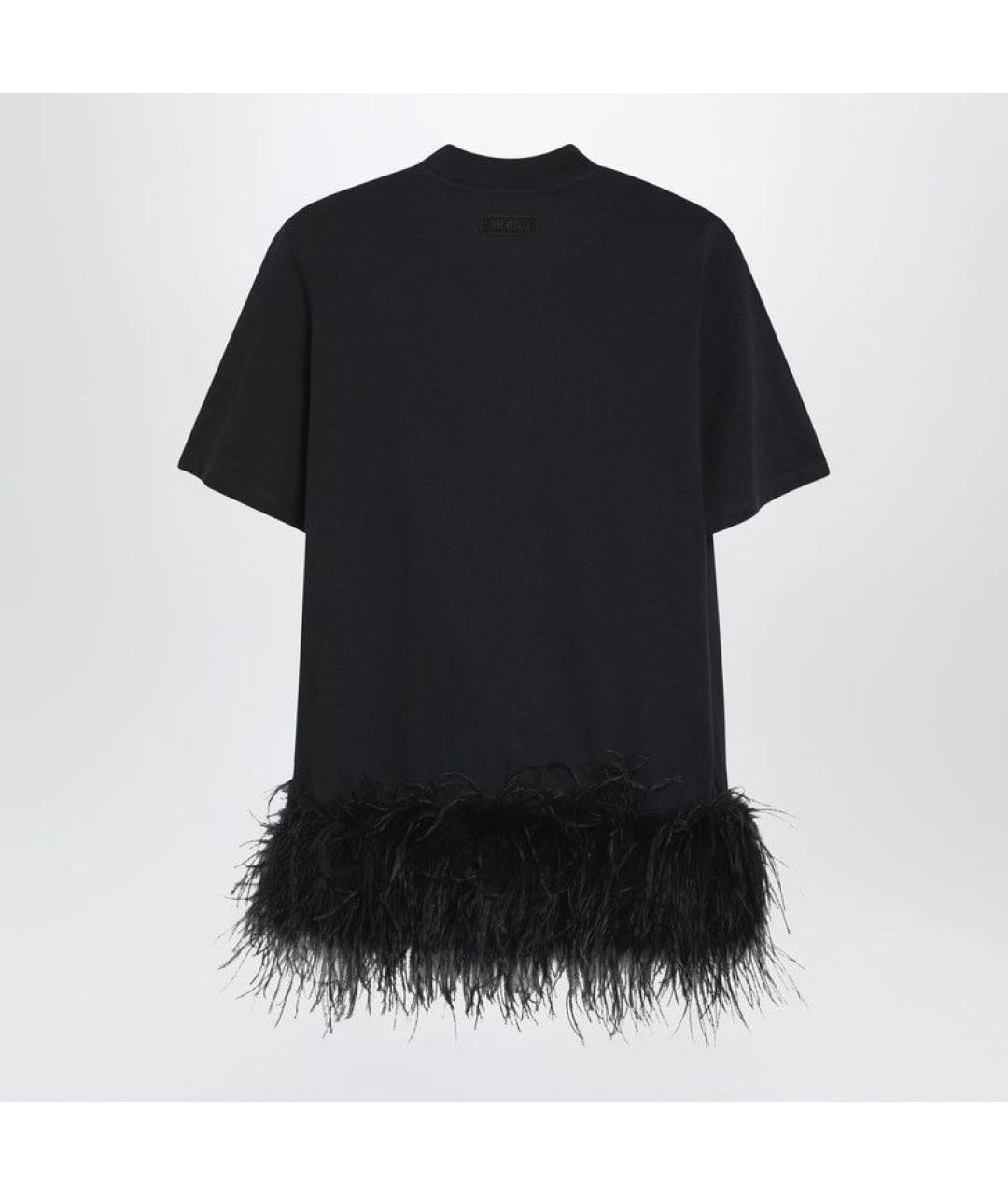 THE ATTICO Черное хлопковое коктейльное платье, фото 2