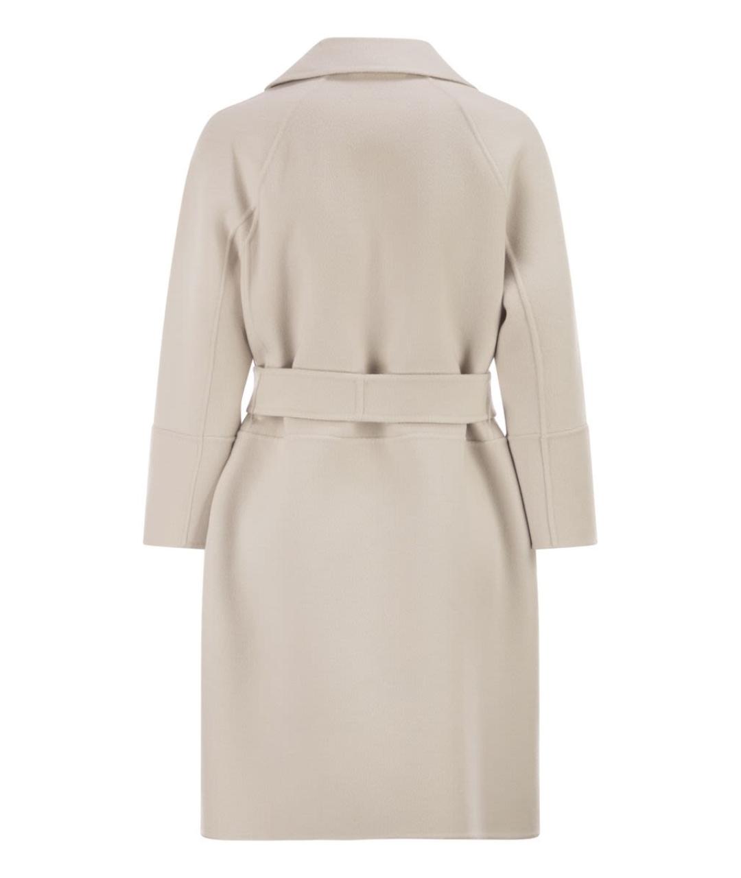 'S MAX MARA Белое шерстяное пальто, фото 2