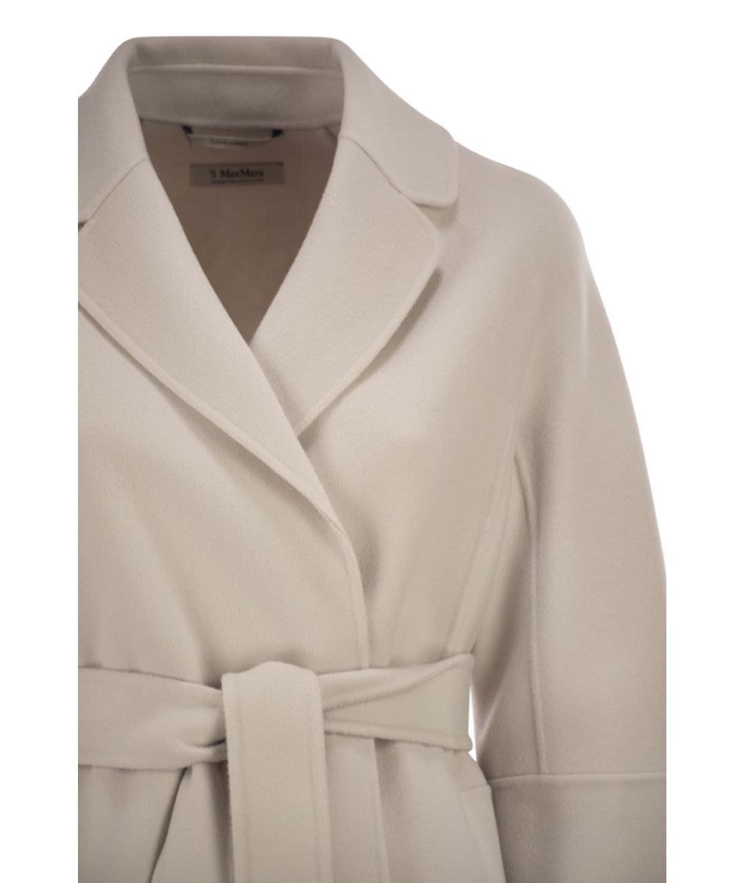 'S MAX MARA Белое шерстяное пальто, фото 4