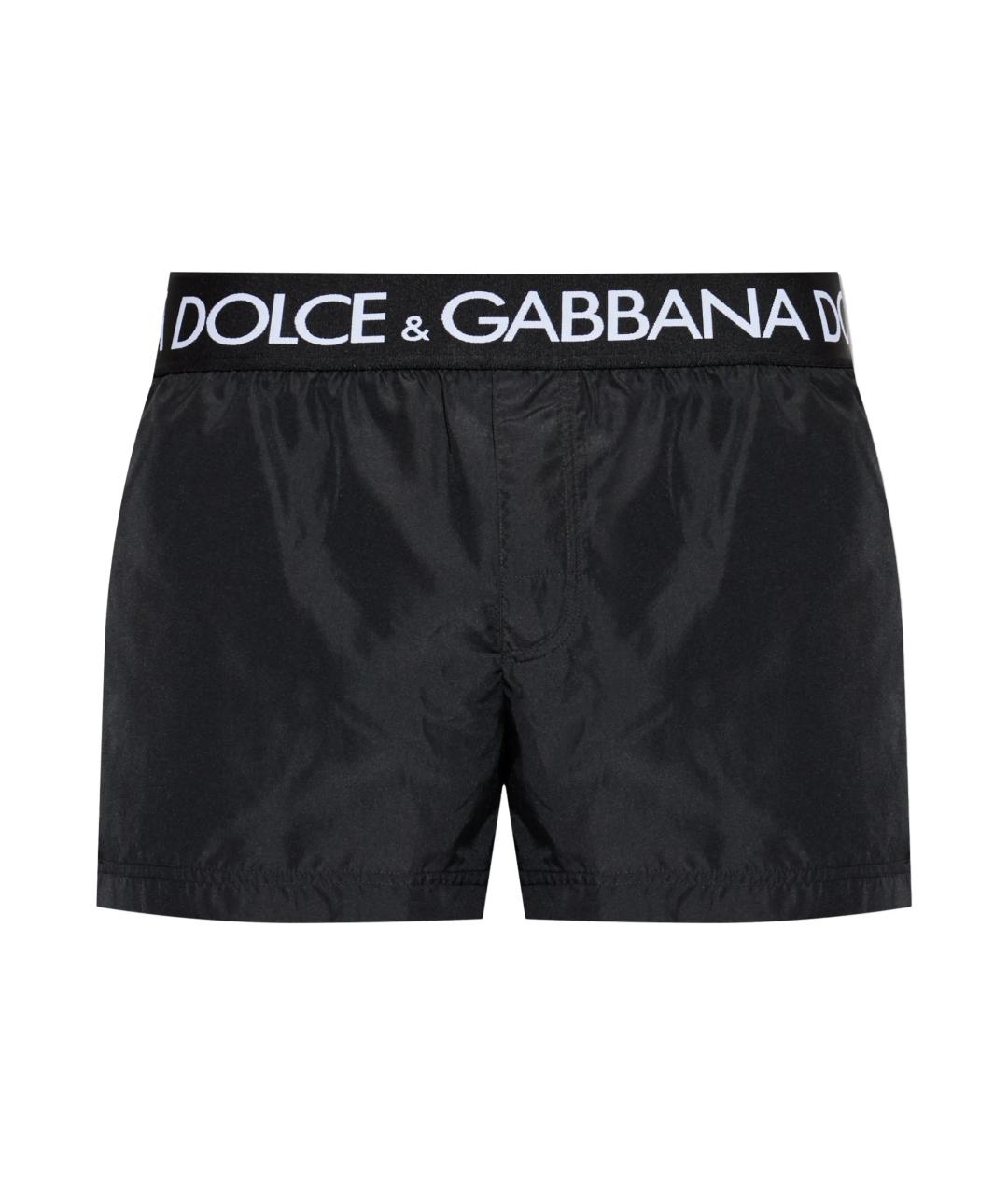 DOLCE&GABBANA Черные полиэстеровые шорты, фото 1