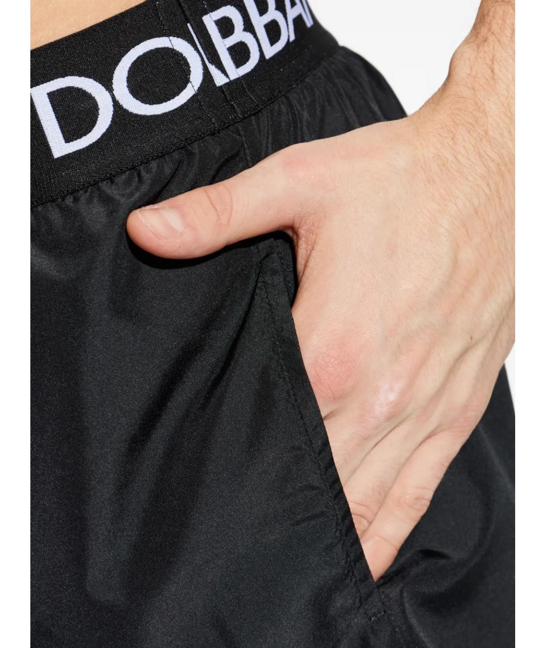 DOLCE&GABBANA Черные полиэстеровые шорты, фото 4