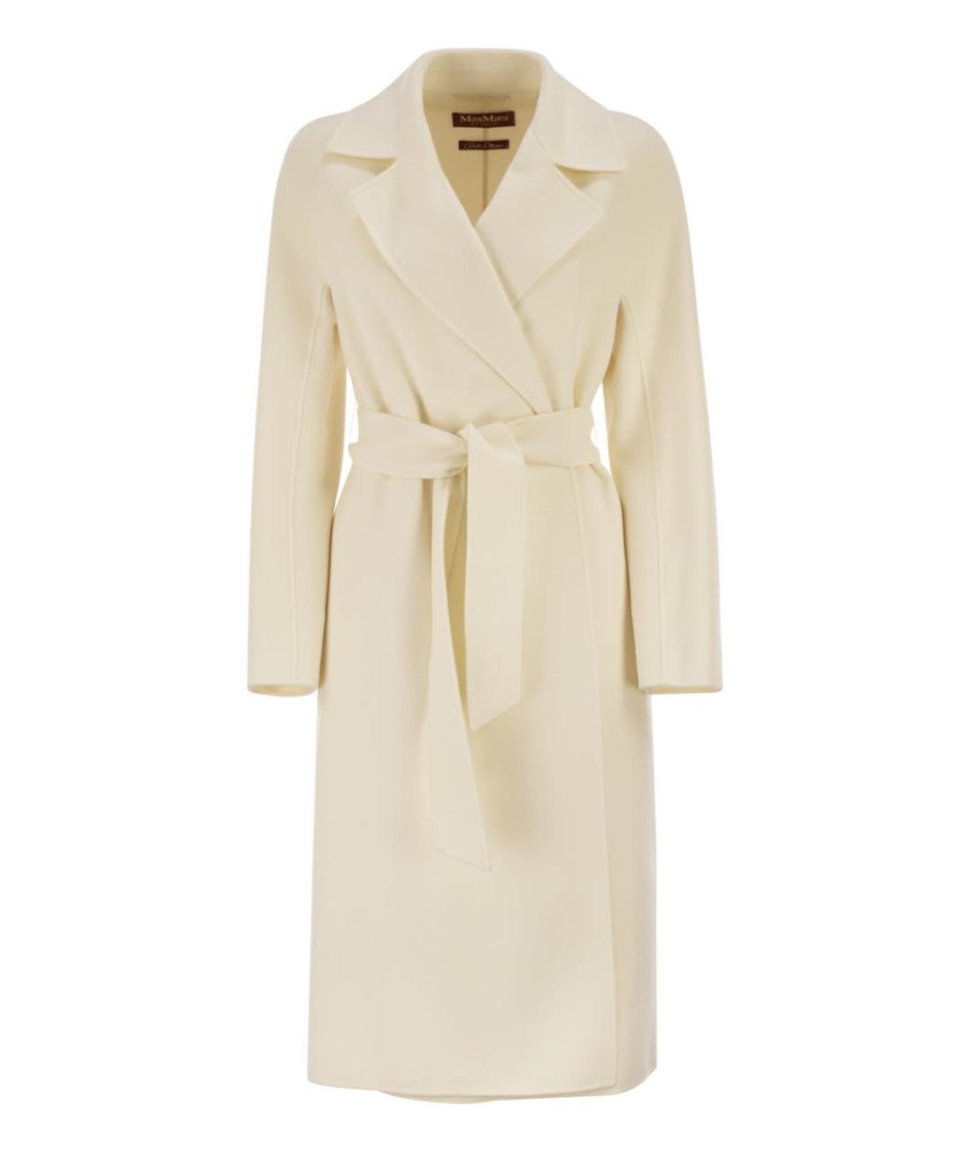 MAX MARA Белое шерстяное пальто, фото 1