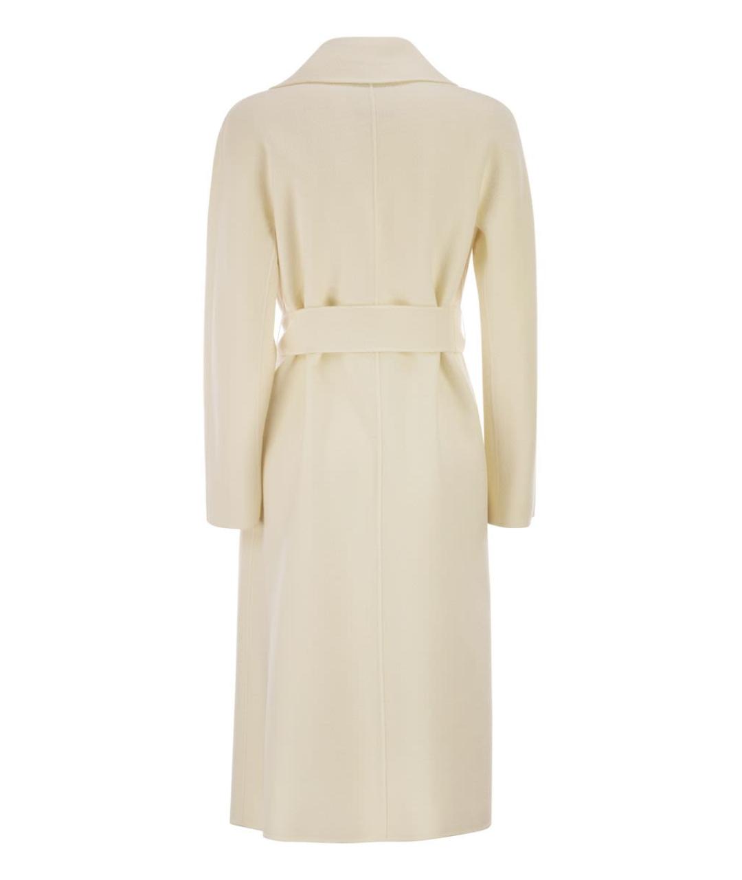 MAX MARA Белое шерстяное пальто, фото 2
