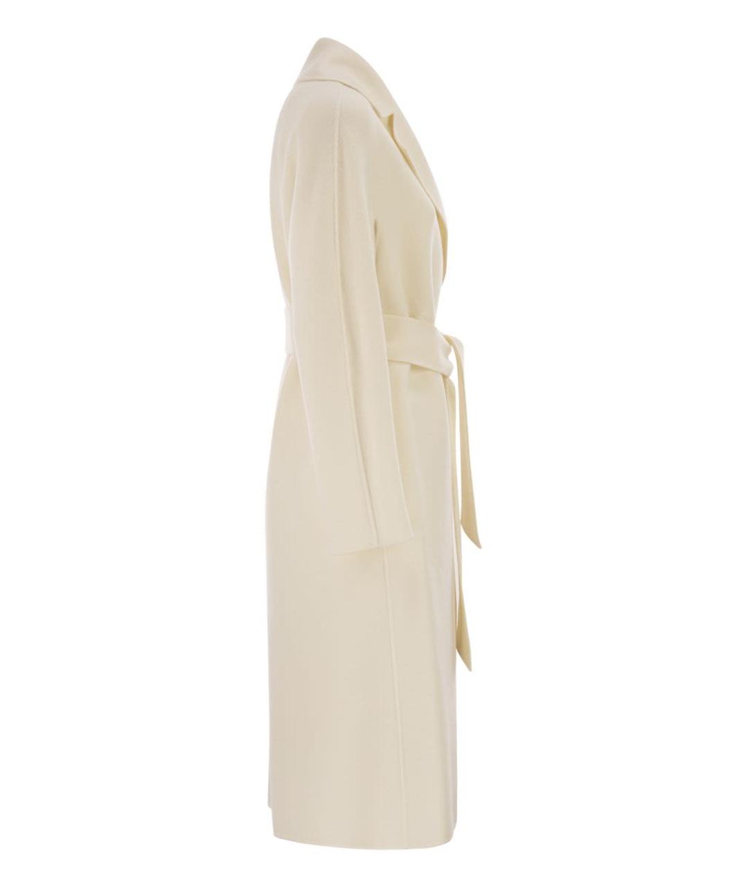 MAX MARA Белое шерстяное пальто, фото 3