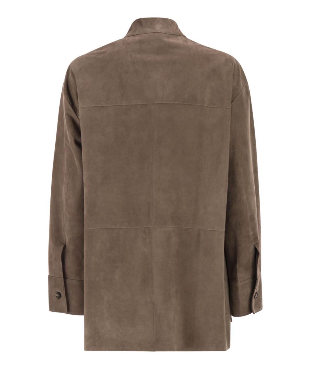 'S MAX MARA Коричневая замшевая куртка, фото 2