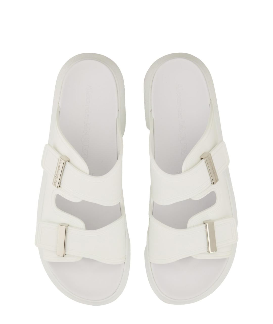 ALEXANDER MCQUEEN Белые сандалии из искусственной кожи, фото 2