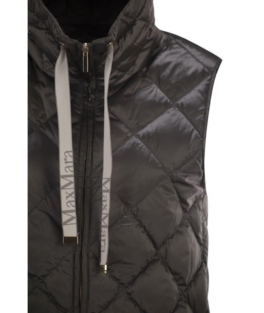 MAX MARA Серый полиамидовый жилет, фото 4