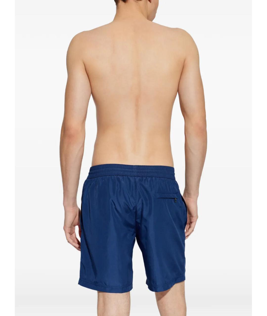 DOLCE&GABBANA Синие полиэстеровые шорты, фото 3