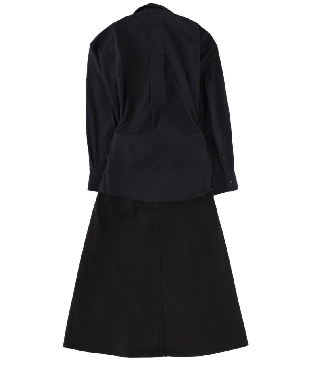 ALEXANDER WANG Черное хлопковое повседневное платье, фото 2