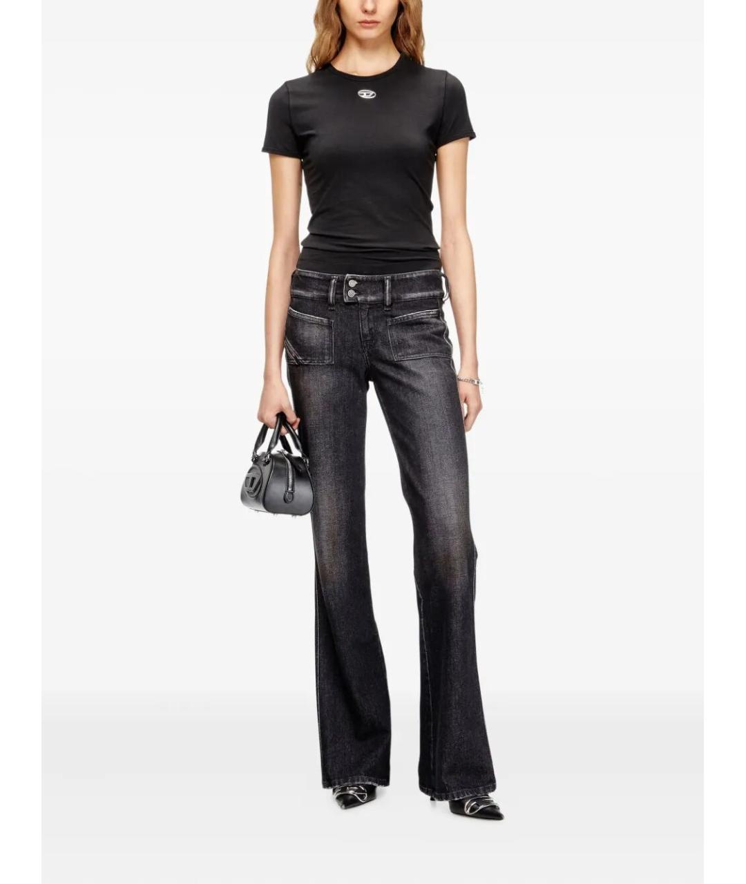 DIESEL Черная хлопковая футболка, фото 2