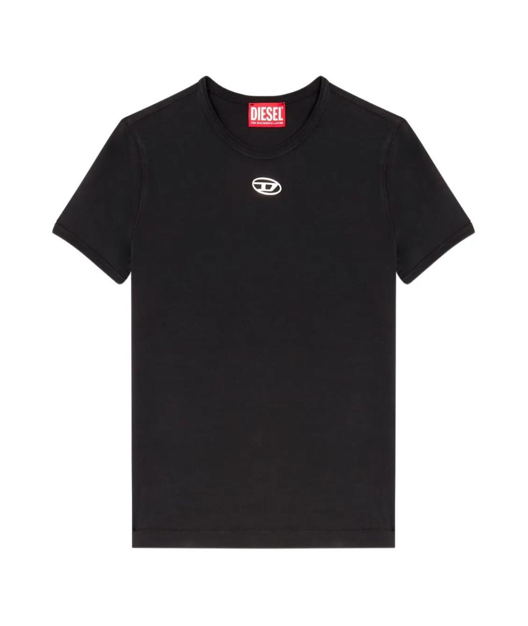 DIESEL Черная хлопковая футболка, фото 1