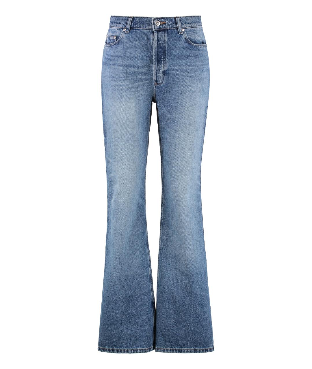 A.P.C. Синие хлопковые прямые джинсы, фото 1