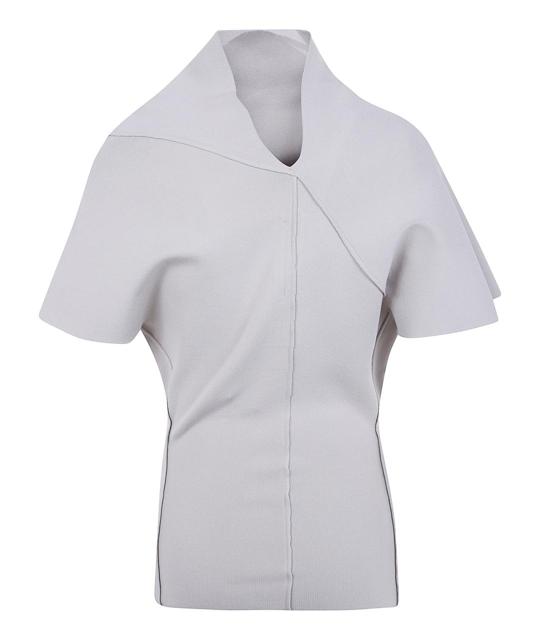 RICK OWENS Серая полиэстеровая футболка, фото 2