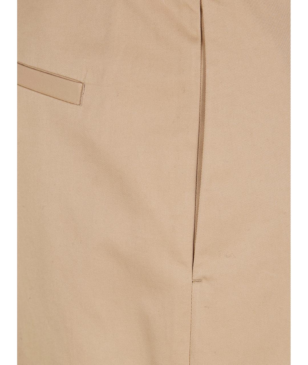 JIL SANDER Бежевые хлопковые прямые брюки, фото 3