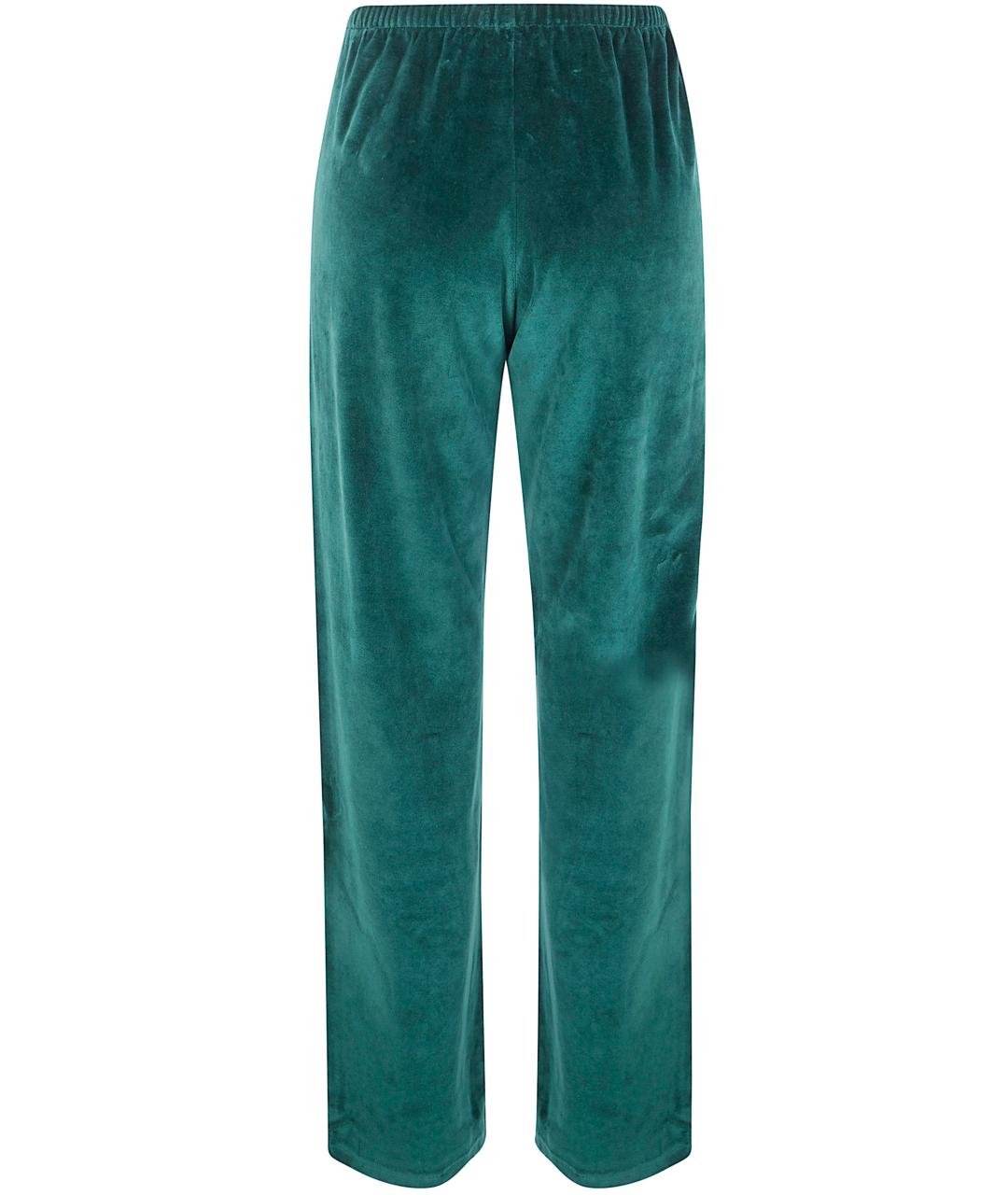 SPORTY AND RICH Зеленые хлопковые прямые брюки, фото 2