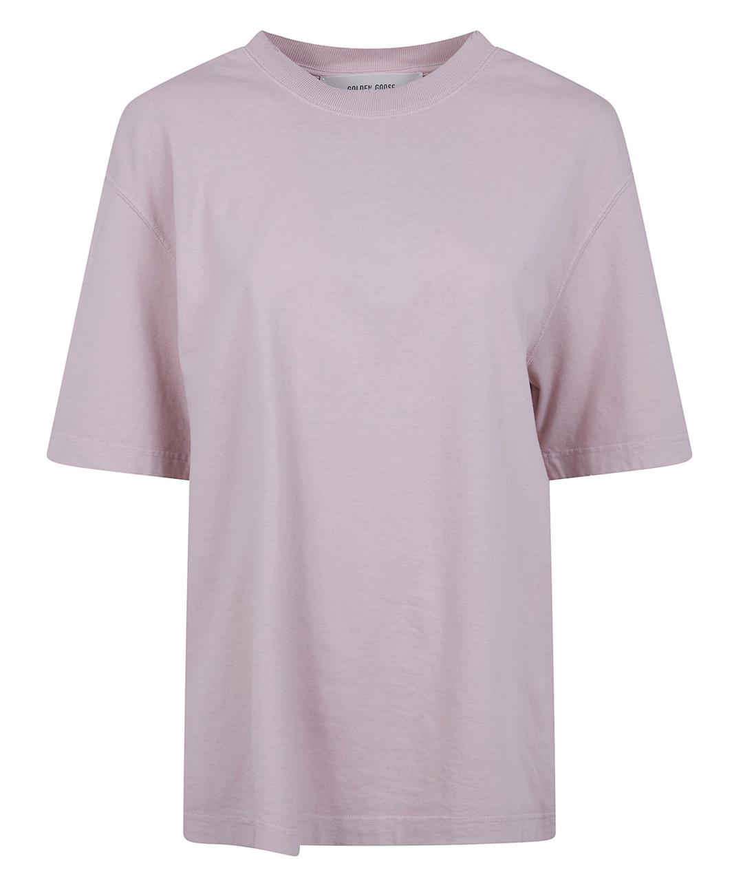 GOLDEN GOOSE DELUXE BRAND Розовая хлопковая футболка, фото 1