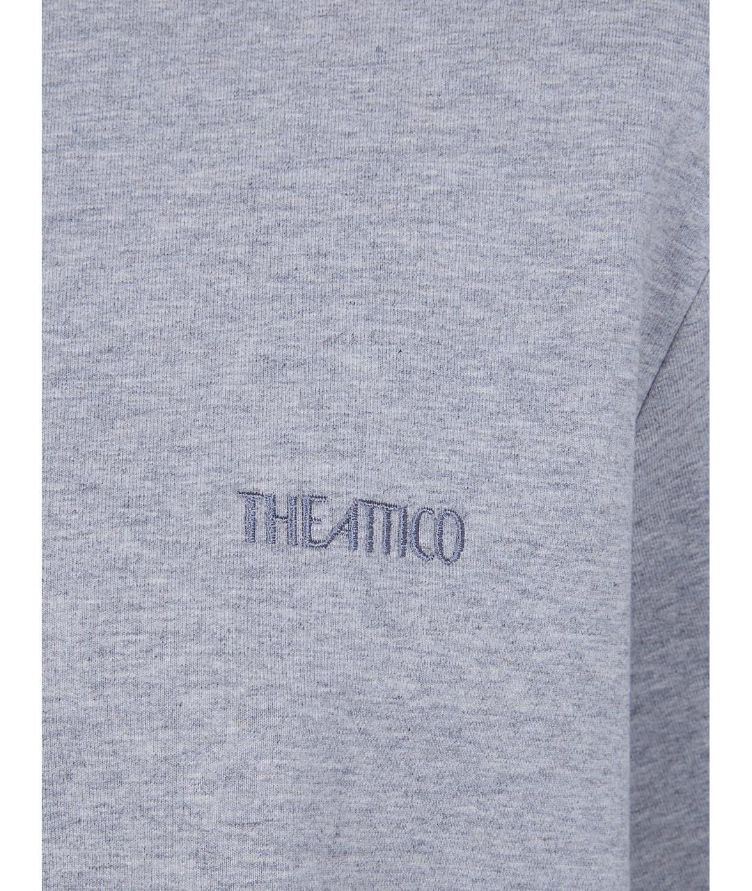THE ATTICO Серая хлопковая футболка, фото 3