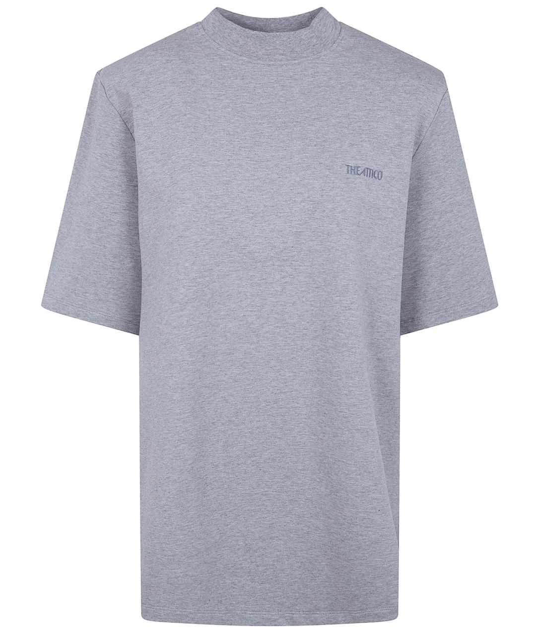 THE ATTICO Серая хлопковая футболка, фото 1
