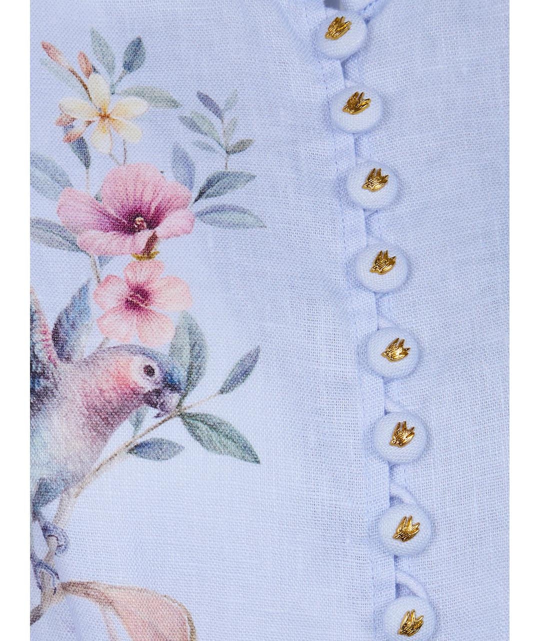 ZIMMERMANN Мульти льняное повседневное платье, фото 3