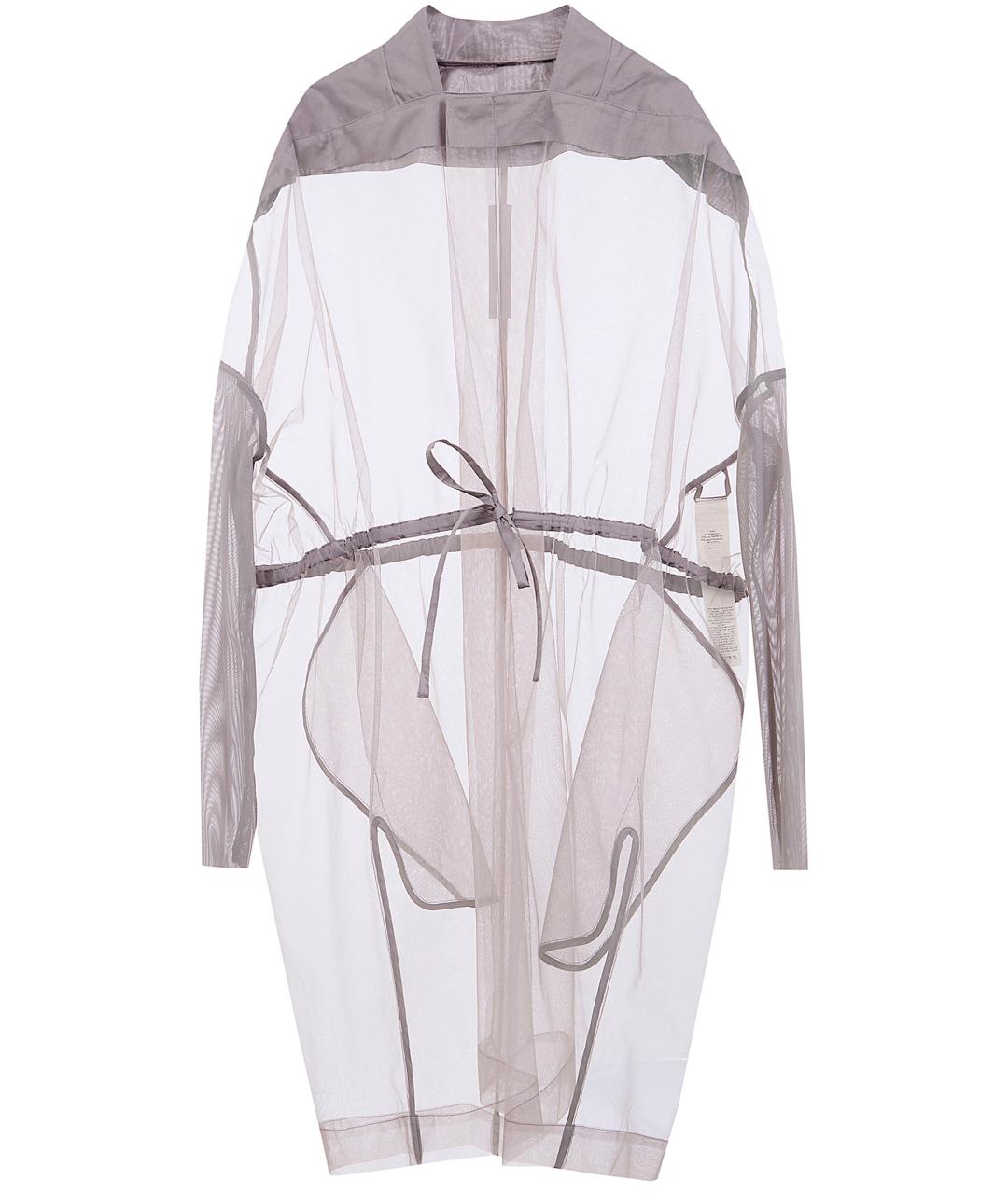 RICK OWENS Серое полиамидовое пальто, фото 1