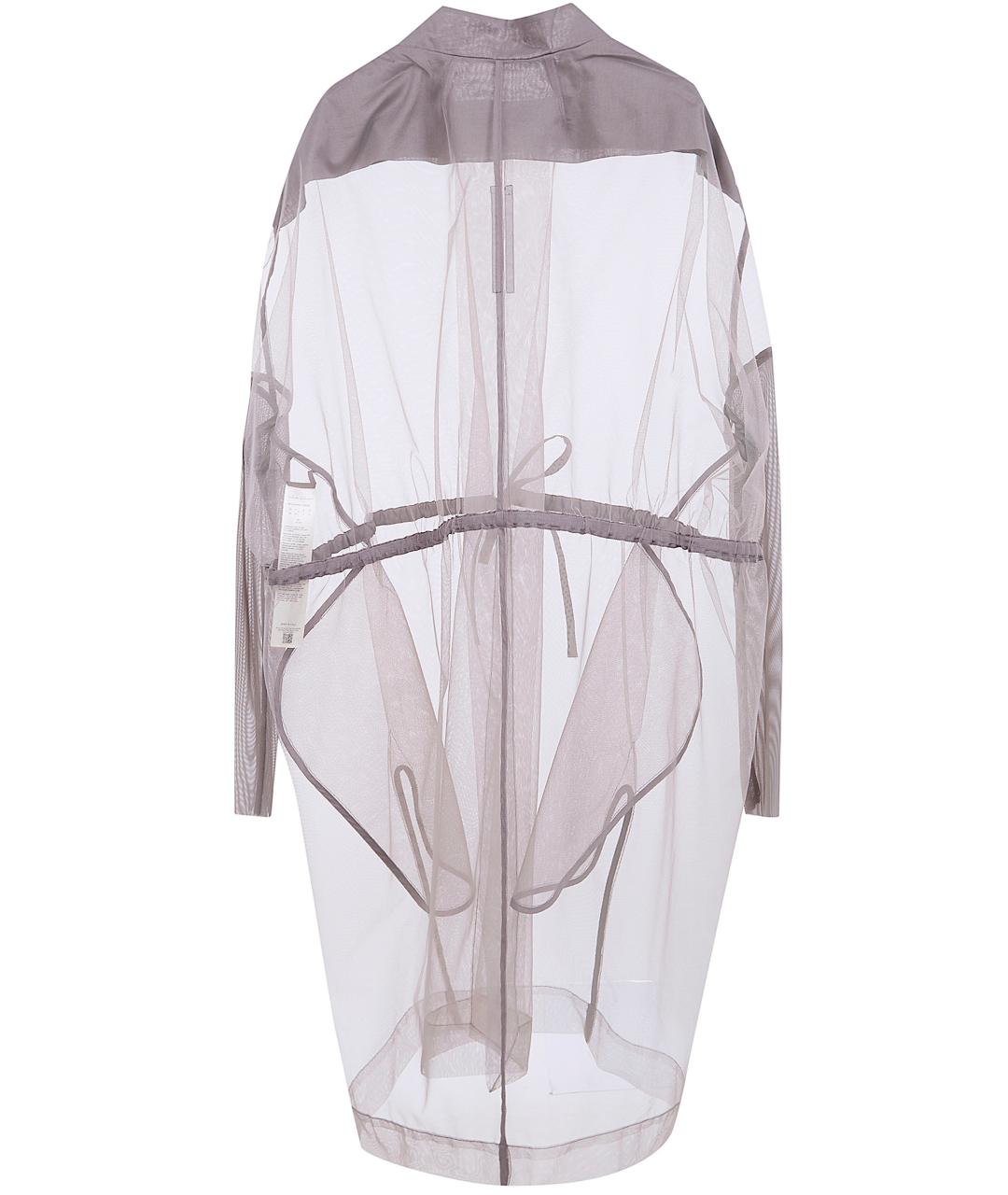 RICK OWENS Серое полиамидовое пальто, фото 2