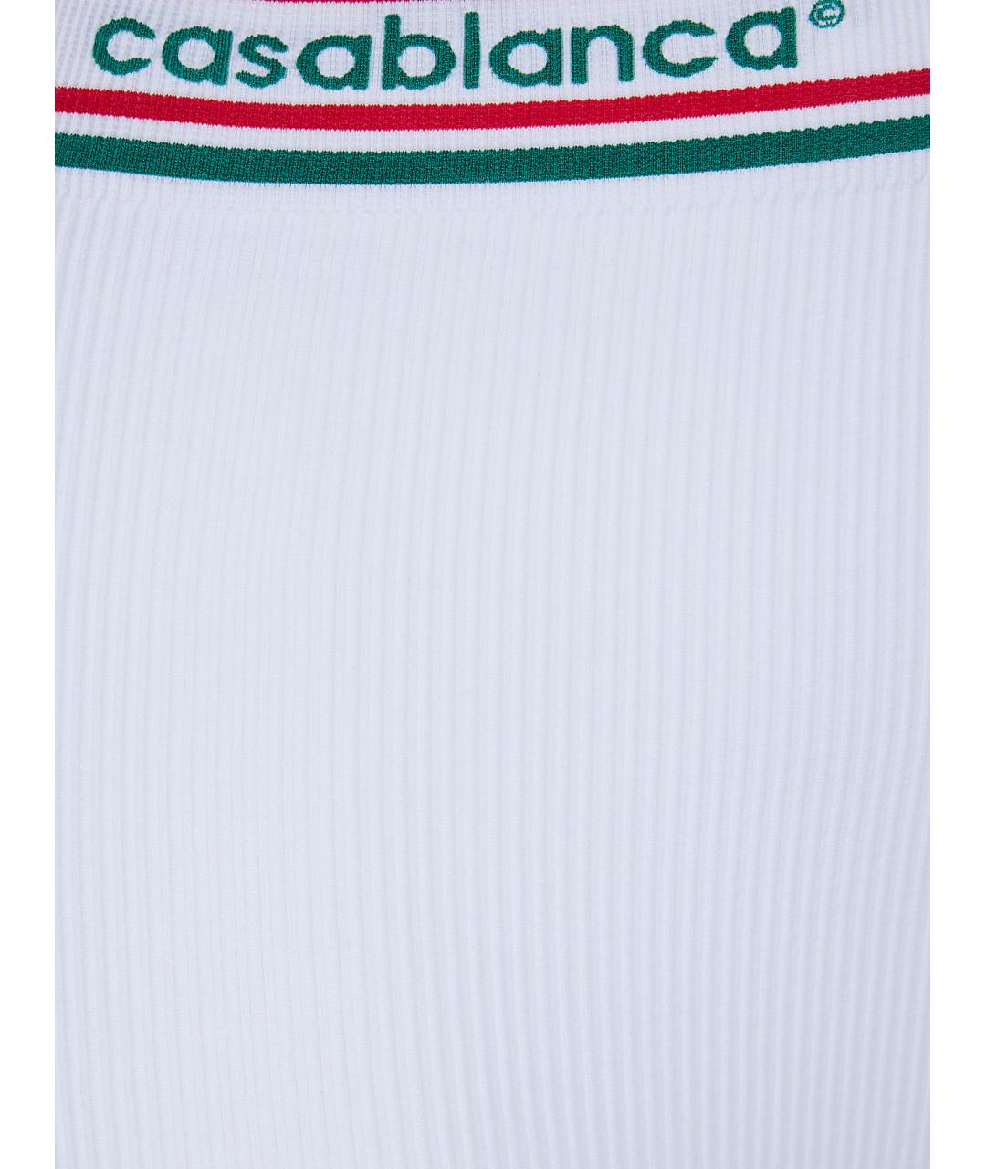 CASABLANCA Белые полиэстеровые шорты, фото 3