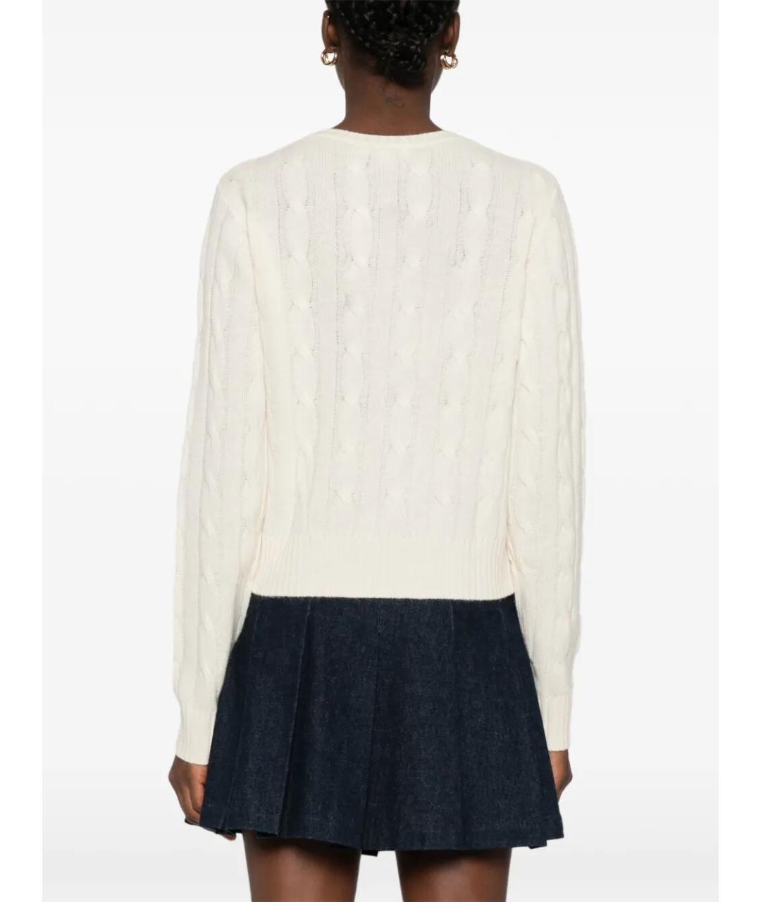 SPORTY AND RICH Белый кашемировый кардиган, фото 5