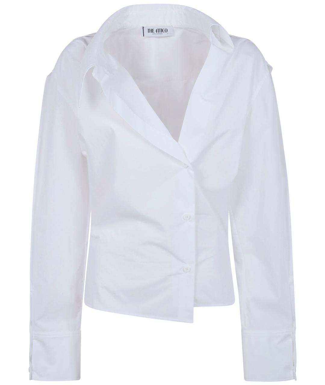 THE ATTICO Белая хлопковая рубашка, фото 1