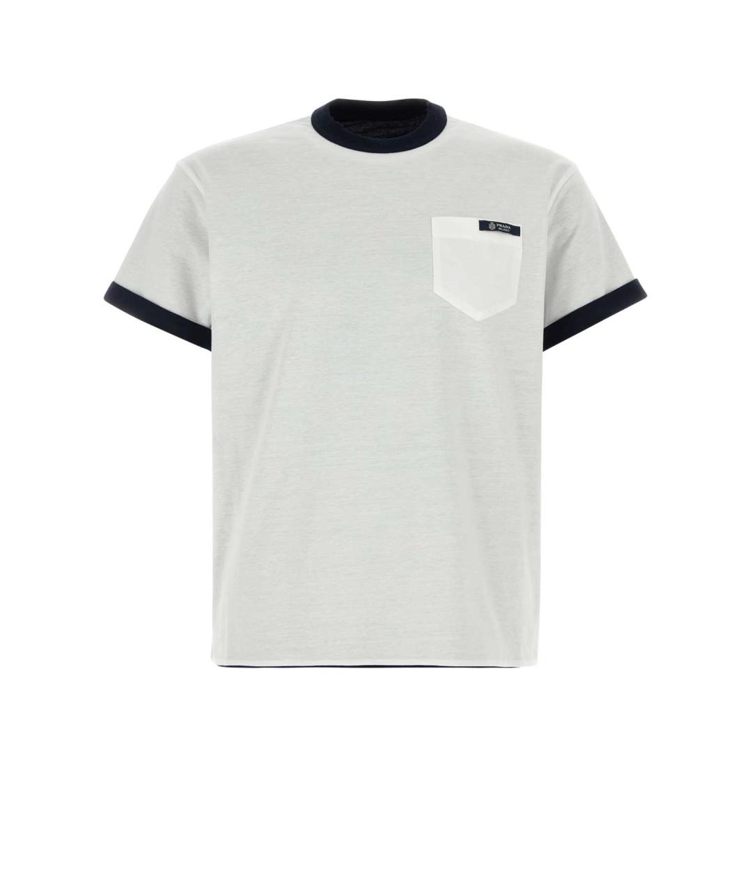 PRADA Белая хлопковая футболка, фото 1