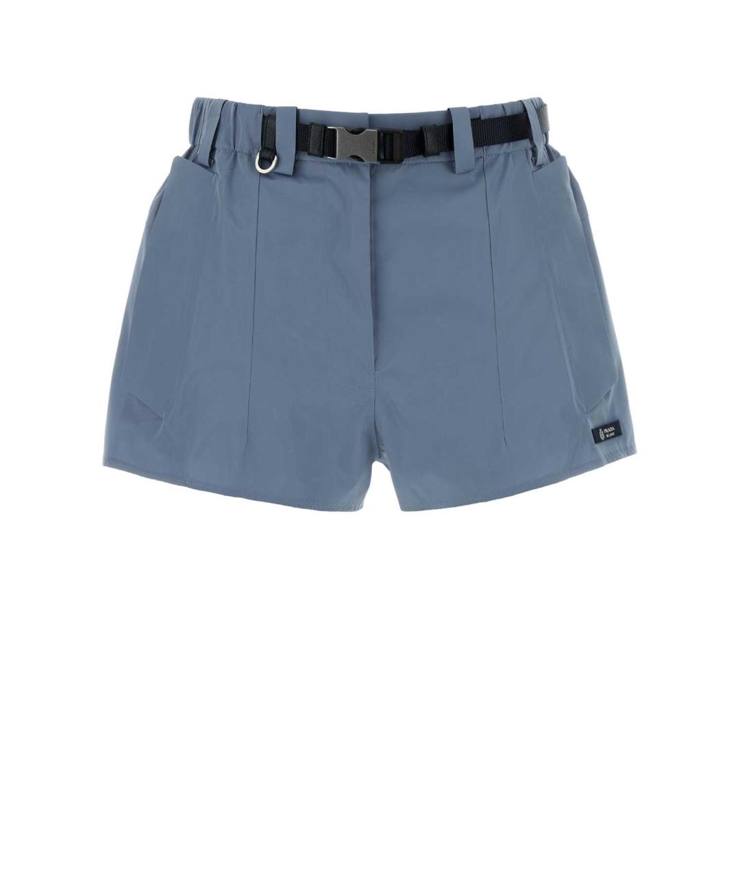 PRADA Голубые полиэстеровые шорты, фото 2