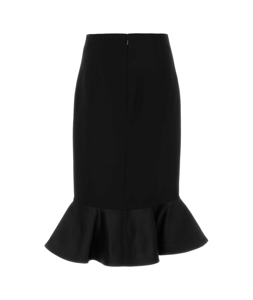 FENDI Черная шерстяная юбка миди, фото 2