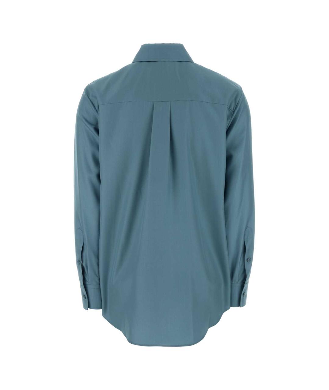 FENDI Голубая шелковая рубашка, фото 2