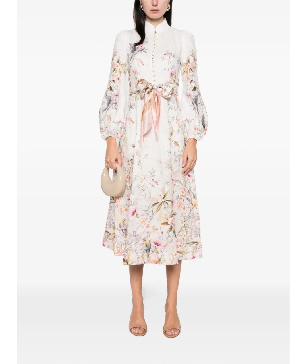 ZIMMERMANN Мульти льняное повседневное платье, фото 3