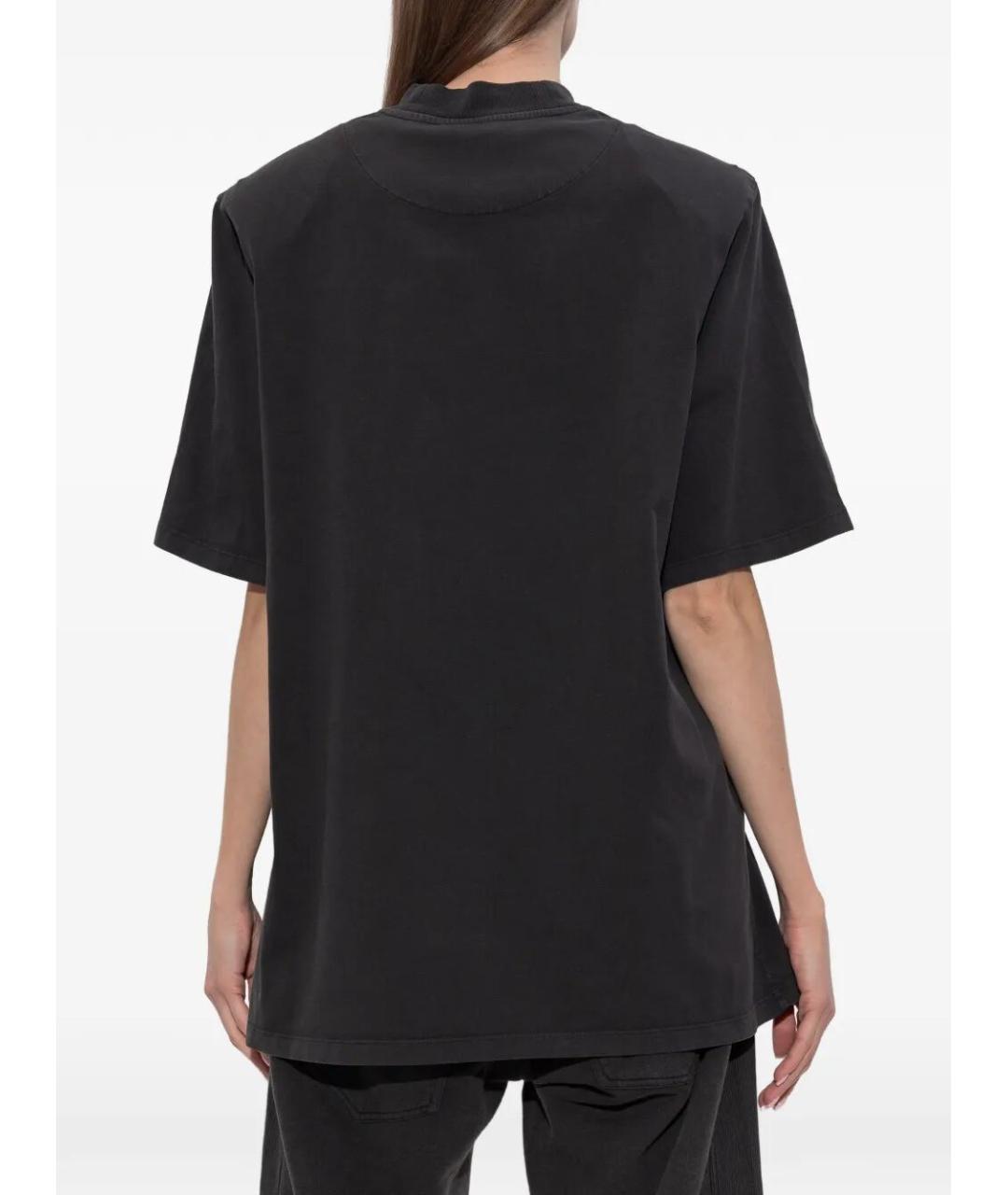 THE ATTICO Черная хлопковая футболка, фото 3