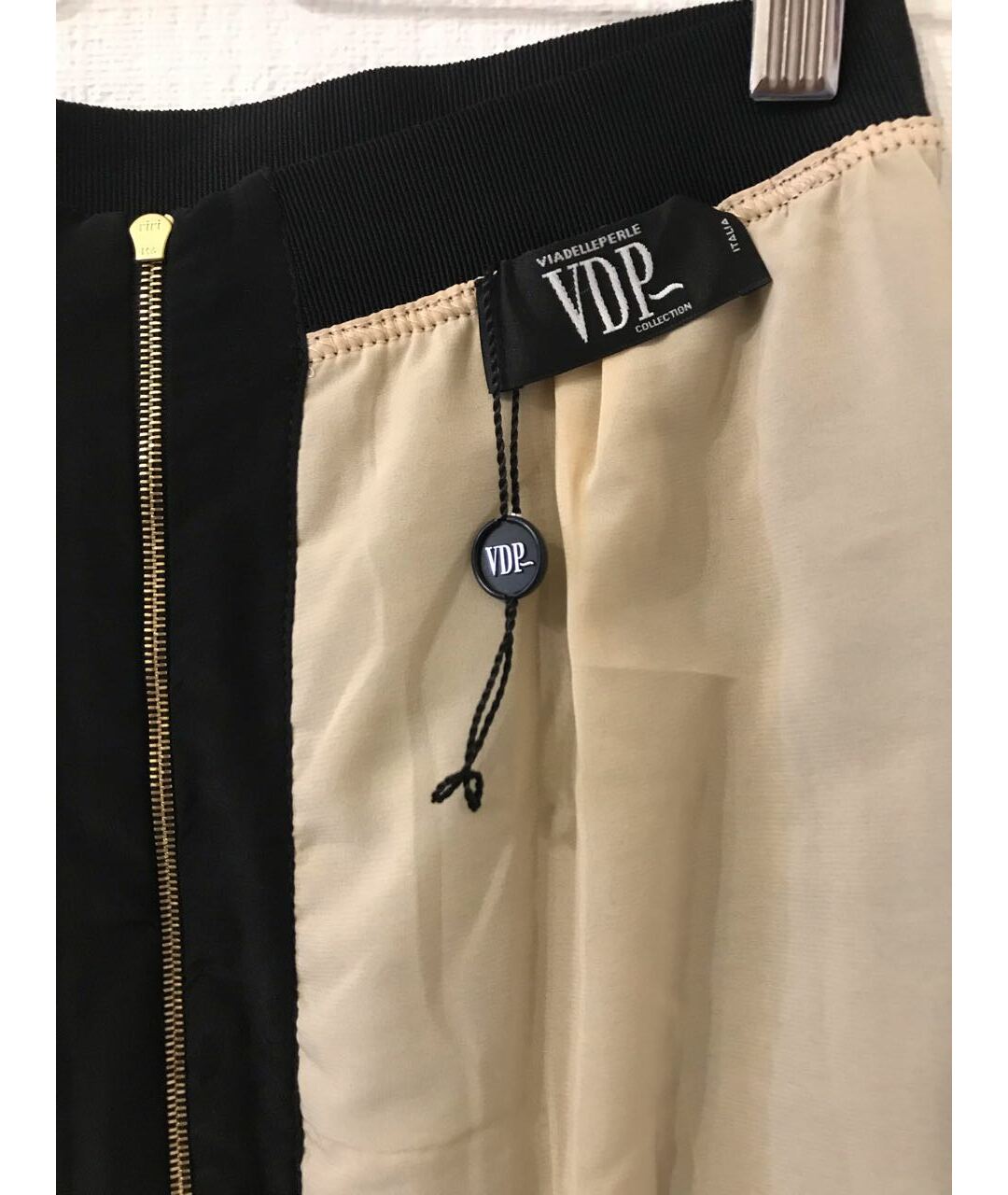 VDP Черная полиэстеровая юбка миди, фото 3
