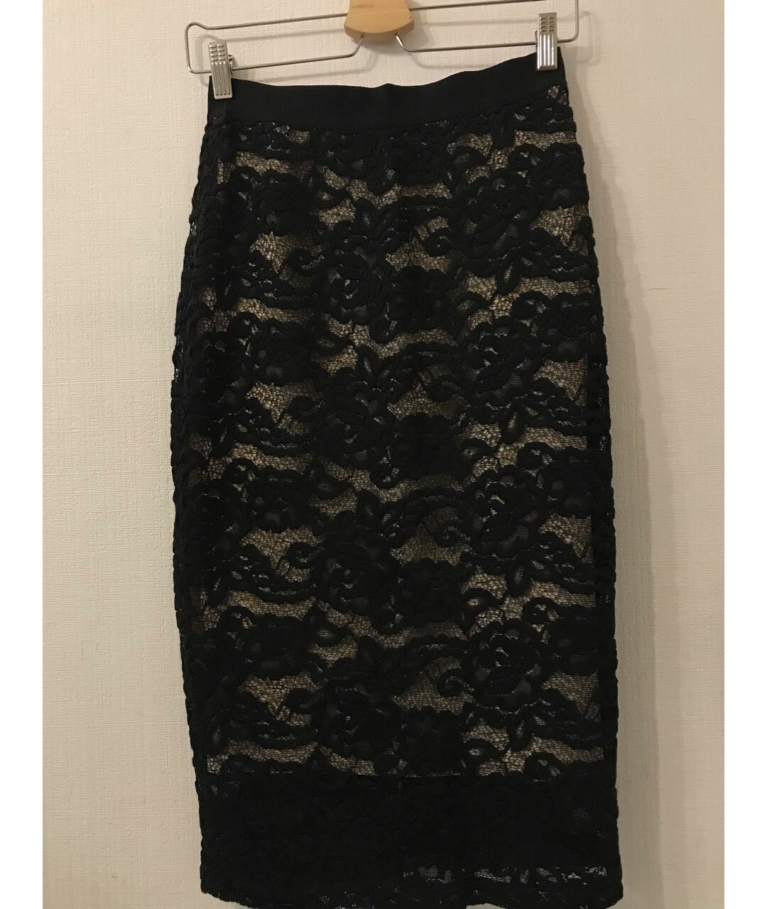 VDP Черная полиэстеровая юбка миди, фото 8