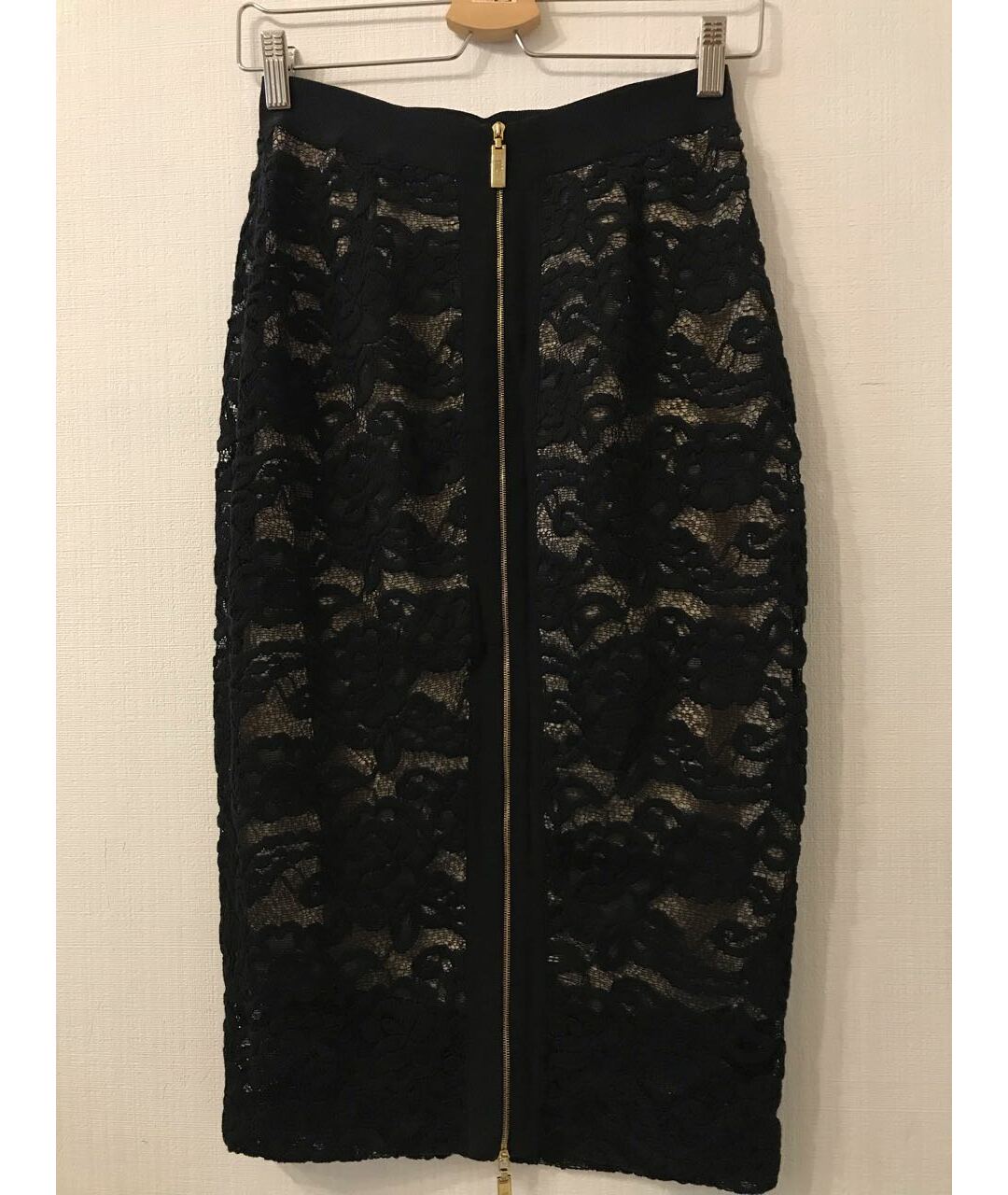 VDP Черная полиэстеровая юбка миди, фото 2