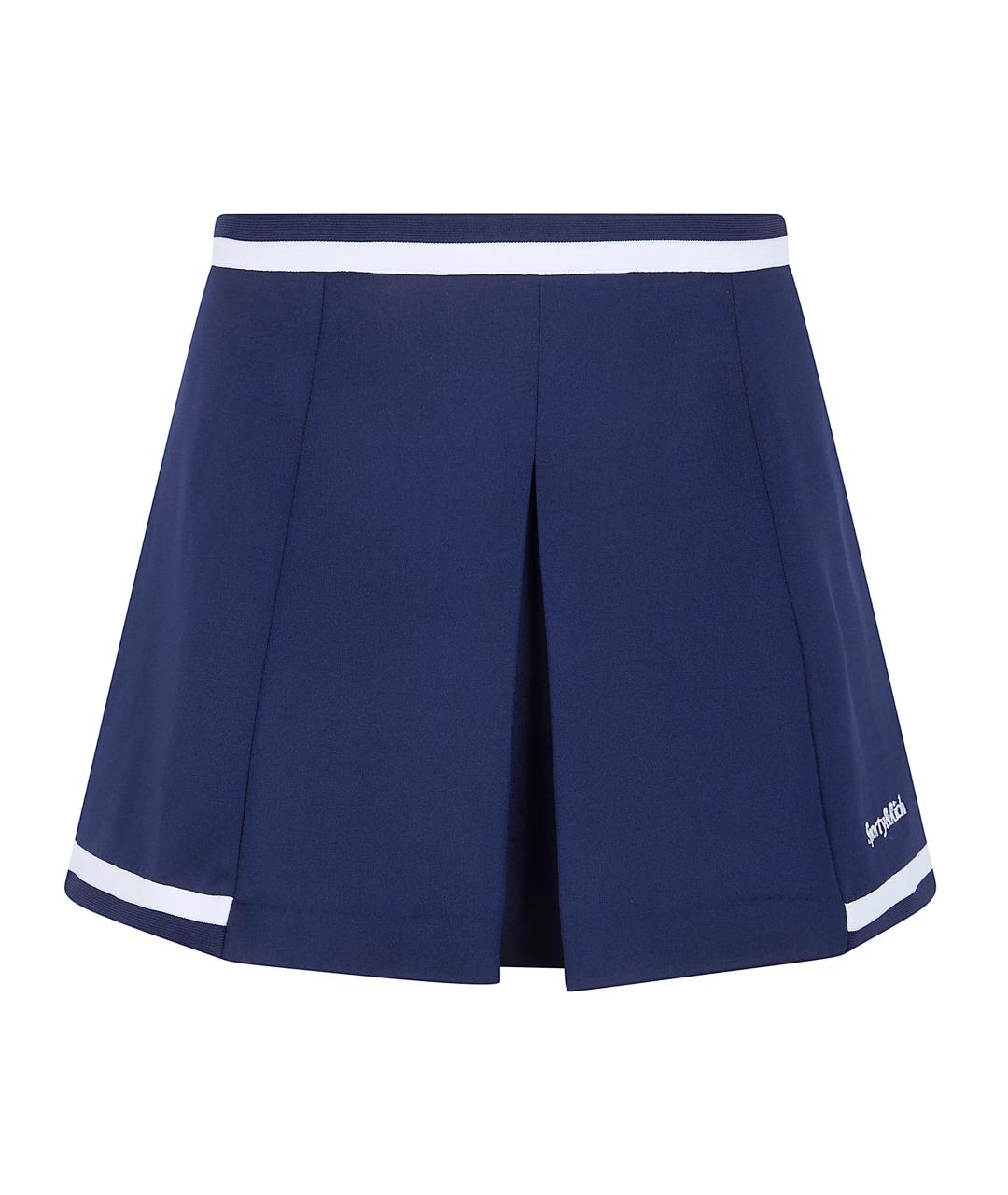 SPORTY AND RICH Синяя полиэстеровая юбка мини, фото 1