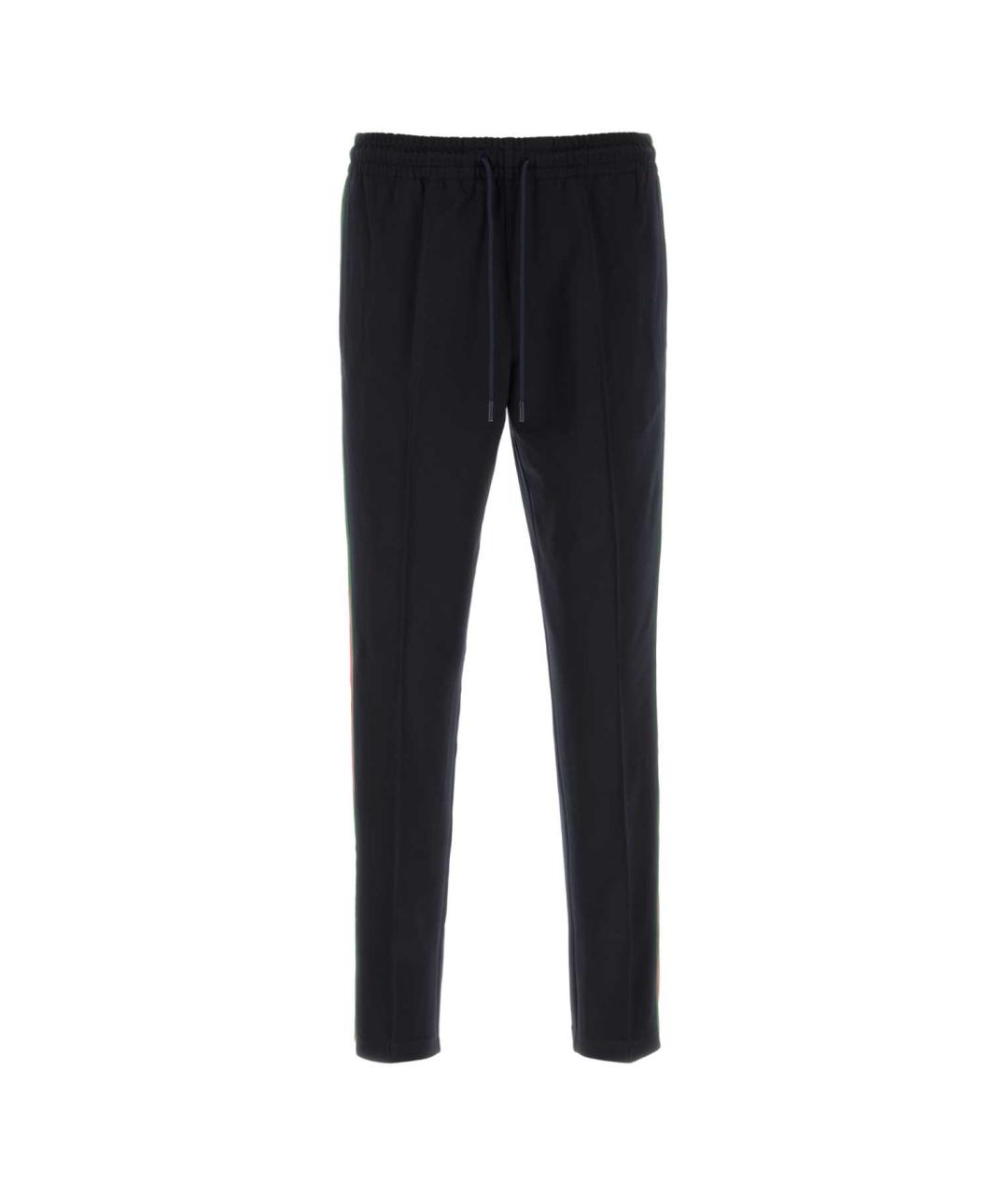 GUCCI Темно-синие полиэстеровые повседневные брюки, фото 1