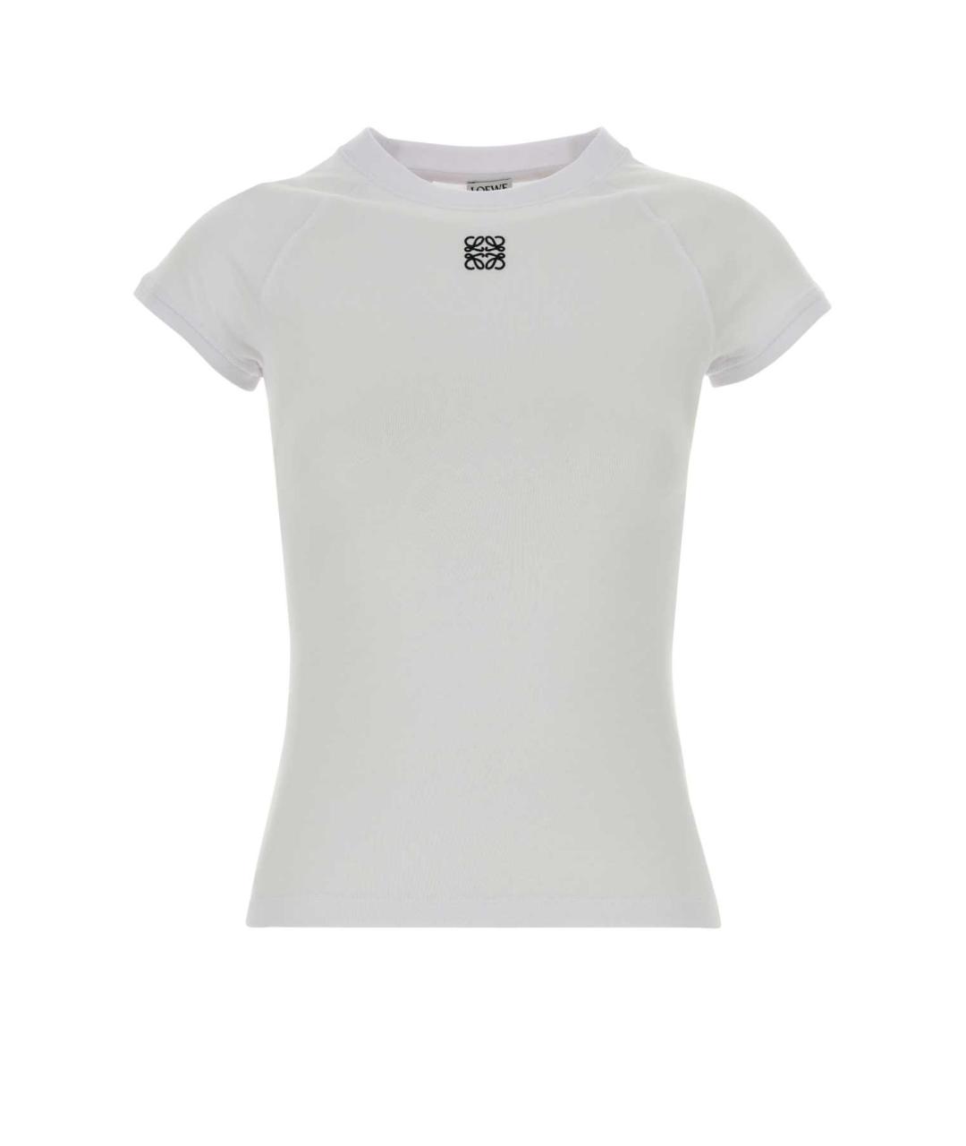 LOEWE Белая хлопковая футболка, фото 1