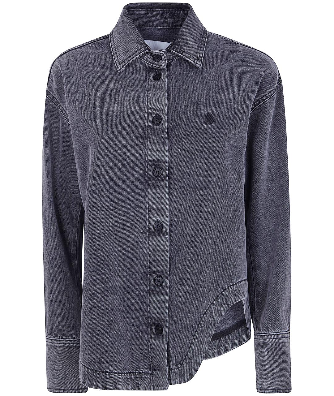 THE ATTICO Черная хлопковая рубашка, фото 1