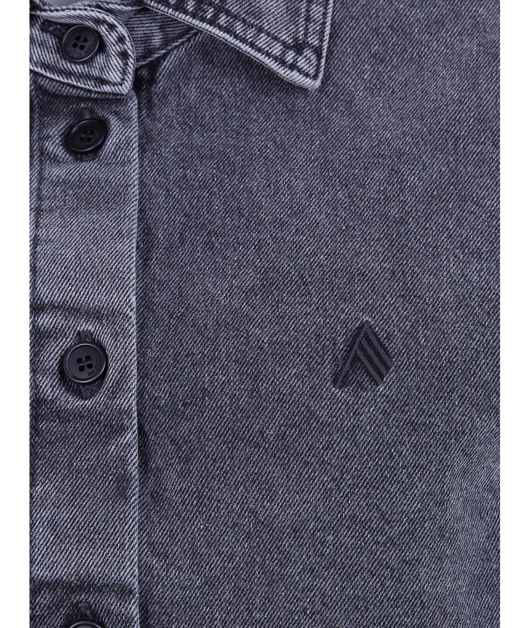 THE ATTICO Черная хлопковая рубашка, фото 3