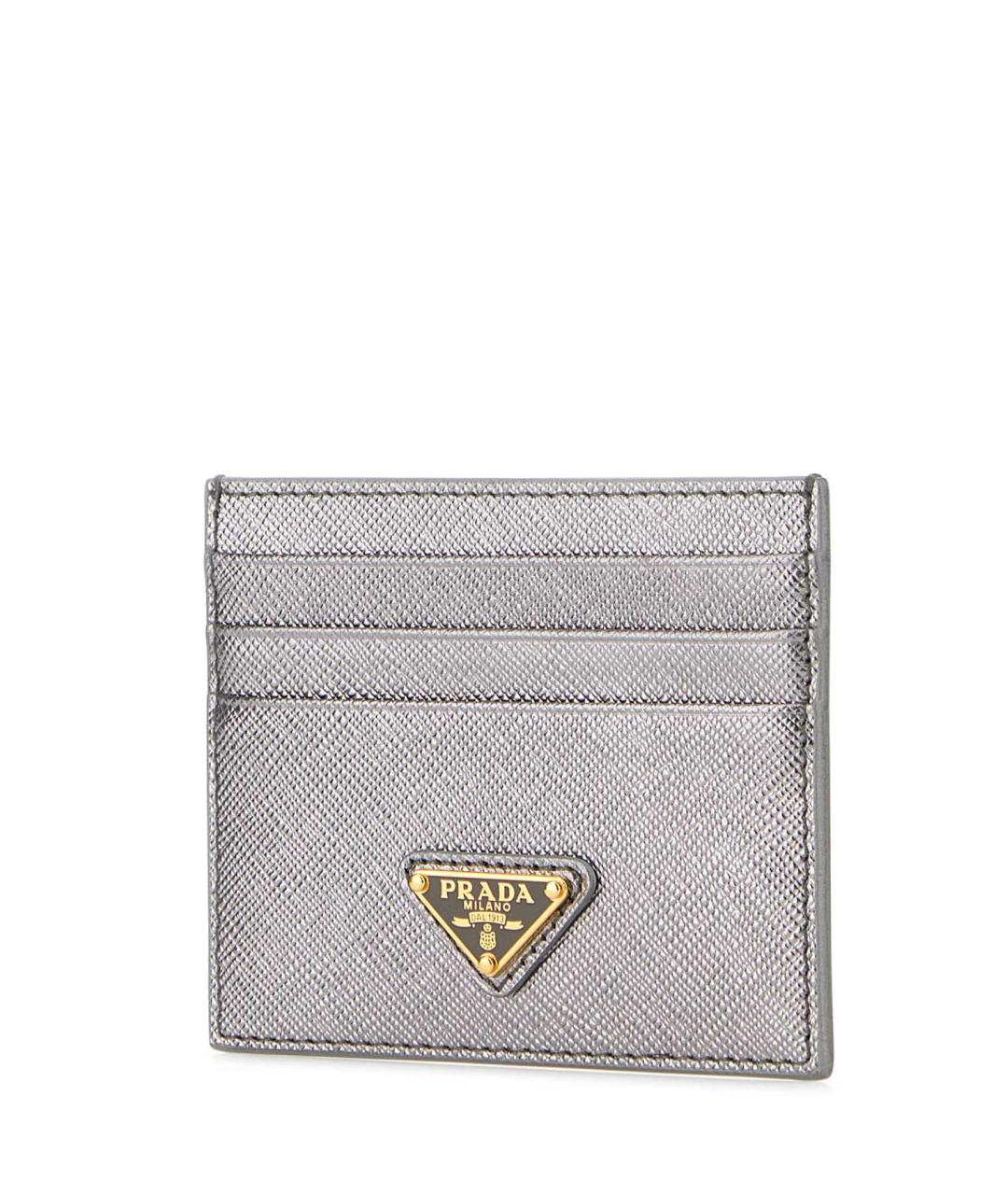 PRADA Серебрянный кожаный кардхолдер, фото 2