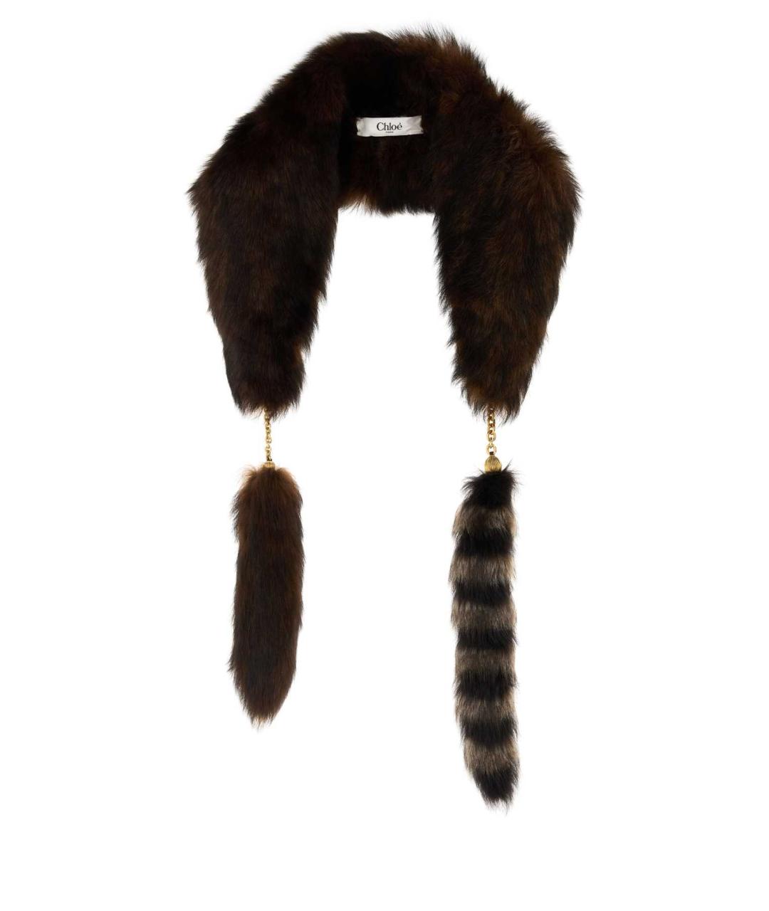 CHLOE Коричневый шарф, фото 1