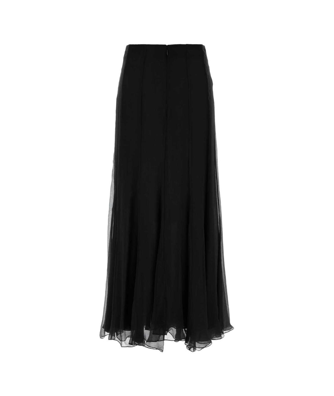 CHLOE Черная шелковая юбка макси, фото 2